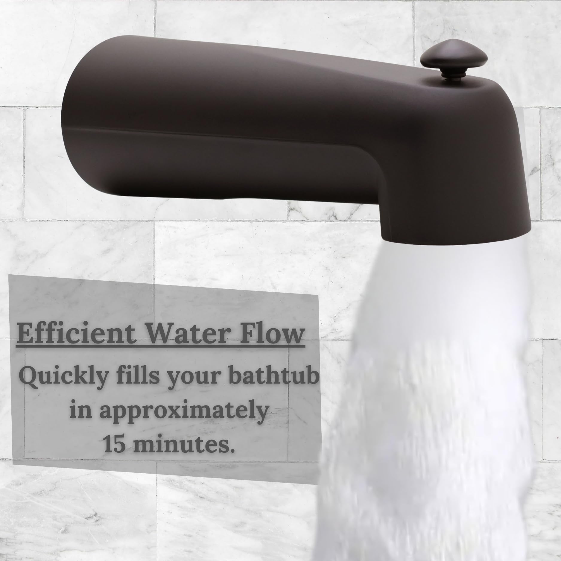 Westbrass e507d-1 F 7 Inch desviador caño bañera