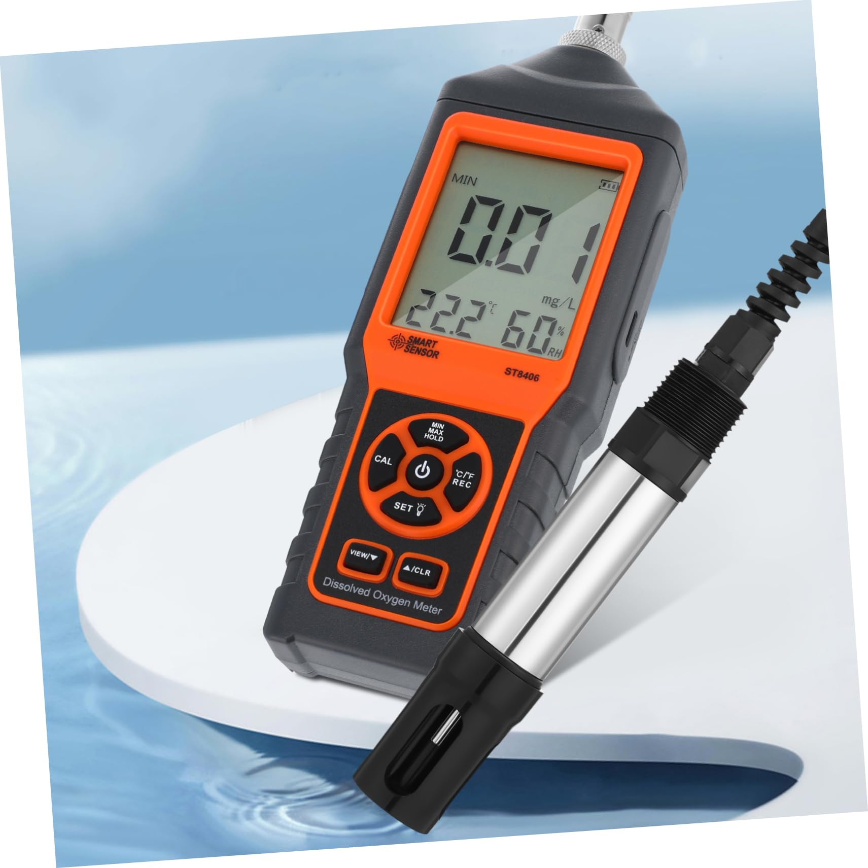 HEMOTON 1 Juego Medidor Digital de Disuelto Portátil para Acuicultura Kit de Pruebas de Agua con Pantalla LCD y para y Análisis de de Agua