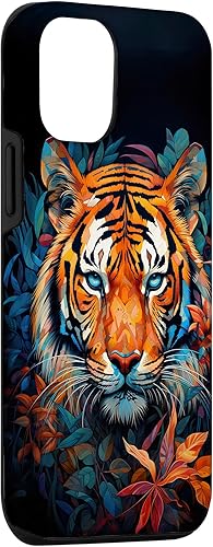 Miniatura 3 de Funda para iPhone 13 Acuarela Cara de Tigre Animal Salvaje Gato Grande