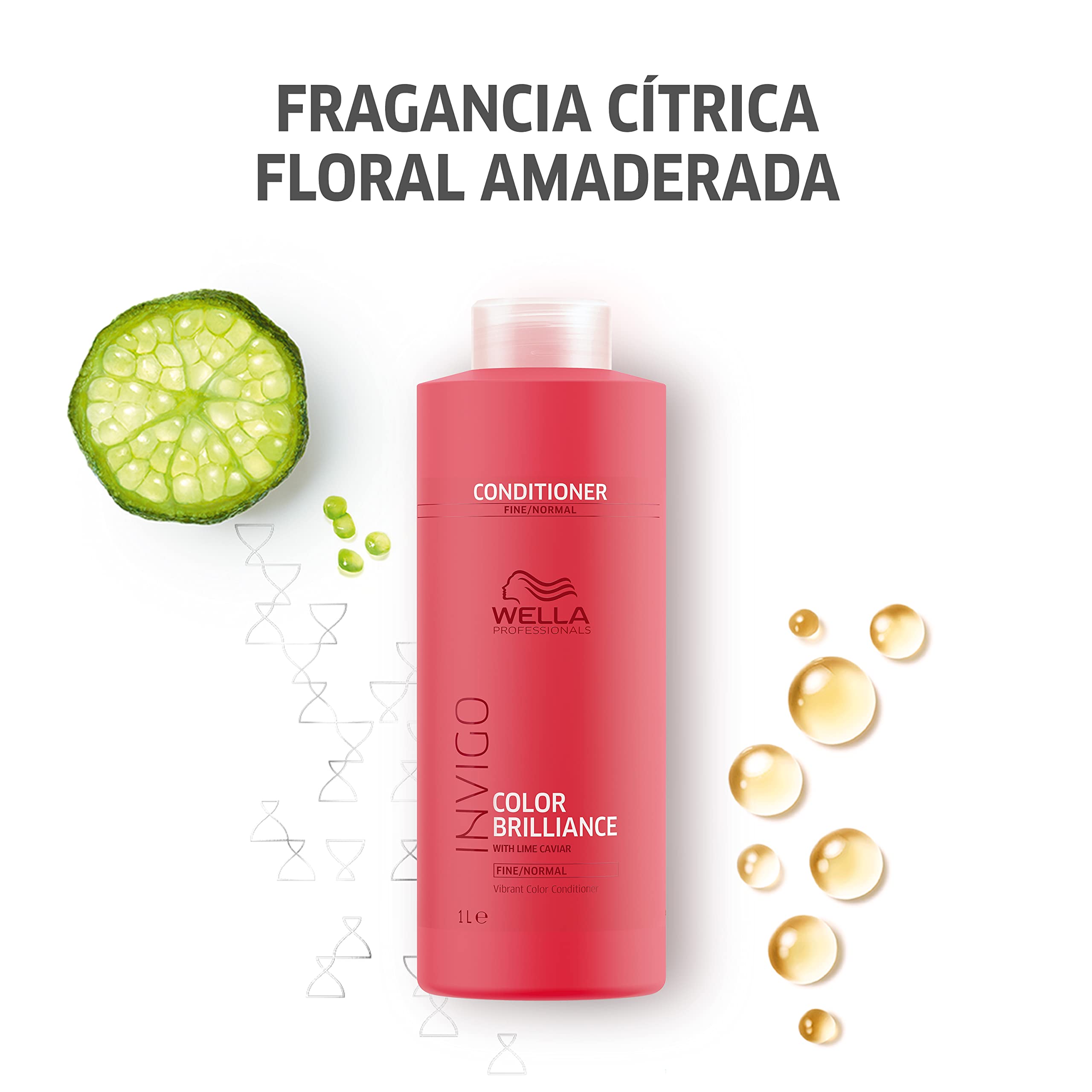 Wella Professionals Invigo Color Brilliance, Acondicionador, Cabello Teñido Fino/Normal, 1000ml