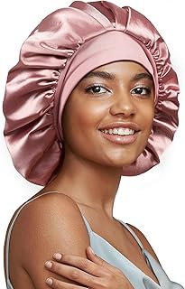 22 Momme 100% Real Mulberry Silk Bonnet for Sleeping Women, Large Hair Care Bonnet