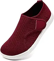 Tênis feminino para diabéticos, ortopédico, ajustável, ortopédico, bico largo
