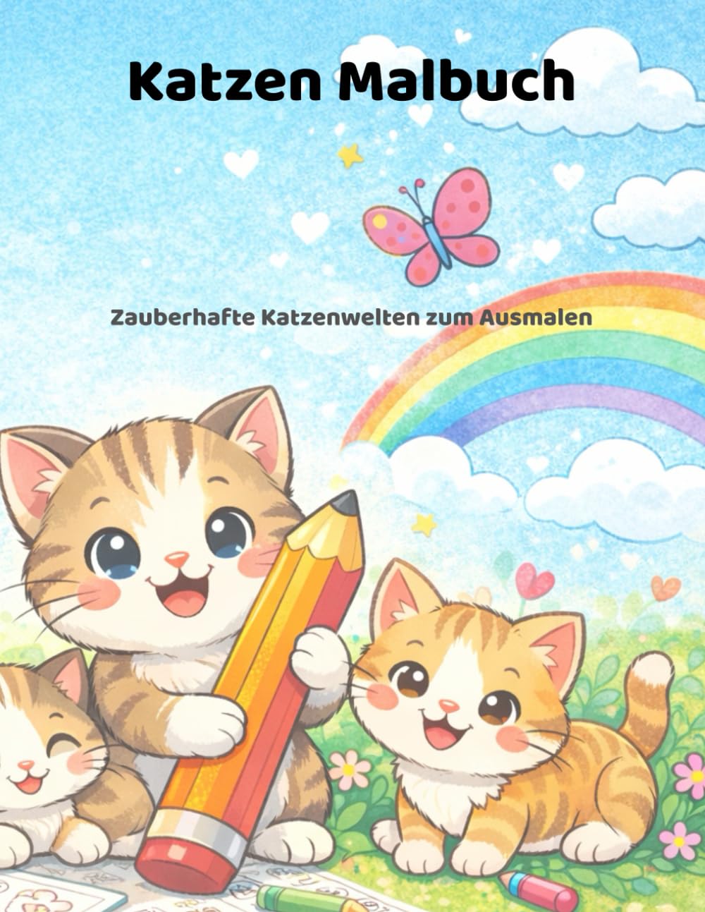 Katzen Malbuch: Süße Katzenmotive zum Ausmalen für Kinder