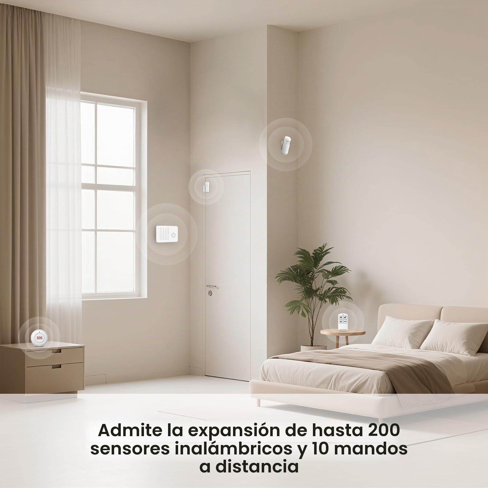 XNY Sistema de Alarma para Casa, 24 Pack, Sin Cuotas Mensuales, Alarmas para Casa WiFi, 4G Kit Alarma casa con Detector de Movimiento, Sensor de Puerta y Ventana, Control Remoto, Hasta 200 detectores