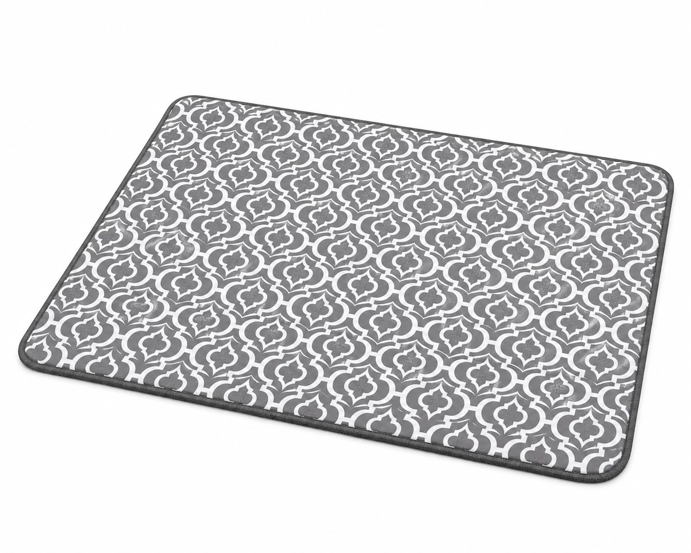 PVORA Printed Dish Drying Mat, 50x38 cm – Super Absorbent, Quick-Dry, Non-Slip and Heat-Resistant. Ideal for Dishes, Dish Racks & Coffee Maker, Rack Pad, Keeps countertops Clean, Dry and Protected.