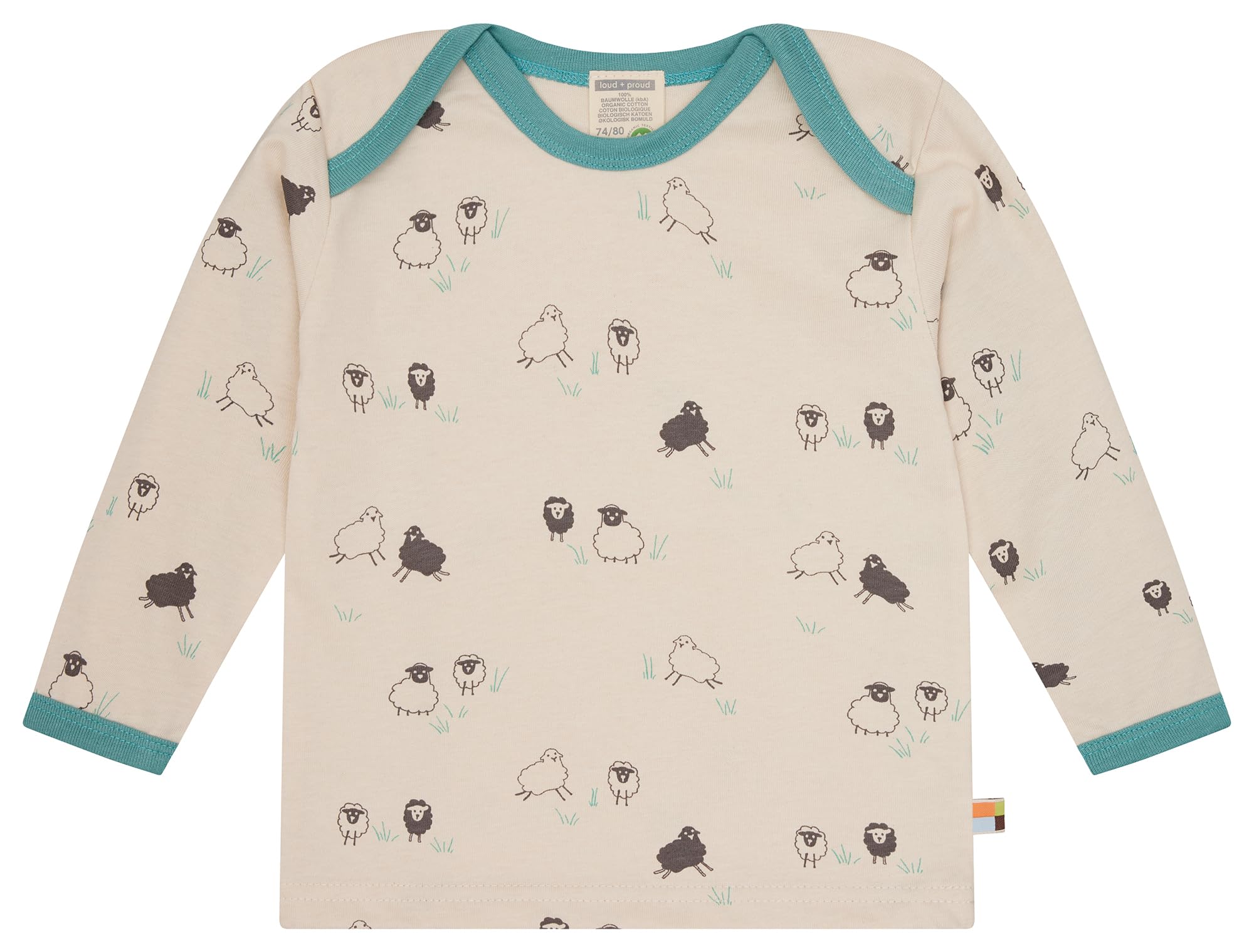 Loud + Proud Unisex Kinder Langarm mit Druck, GOTS Zertifiziert Shirt