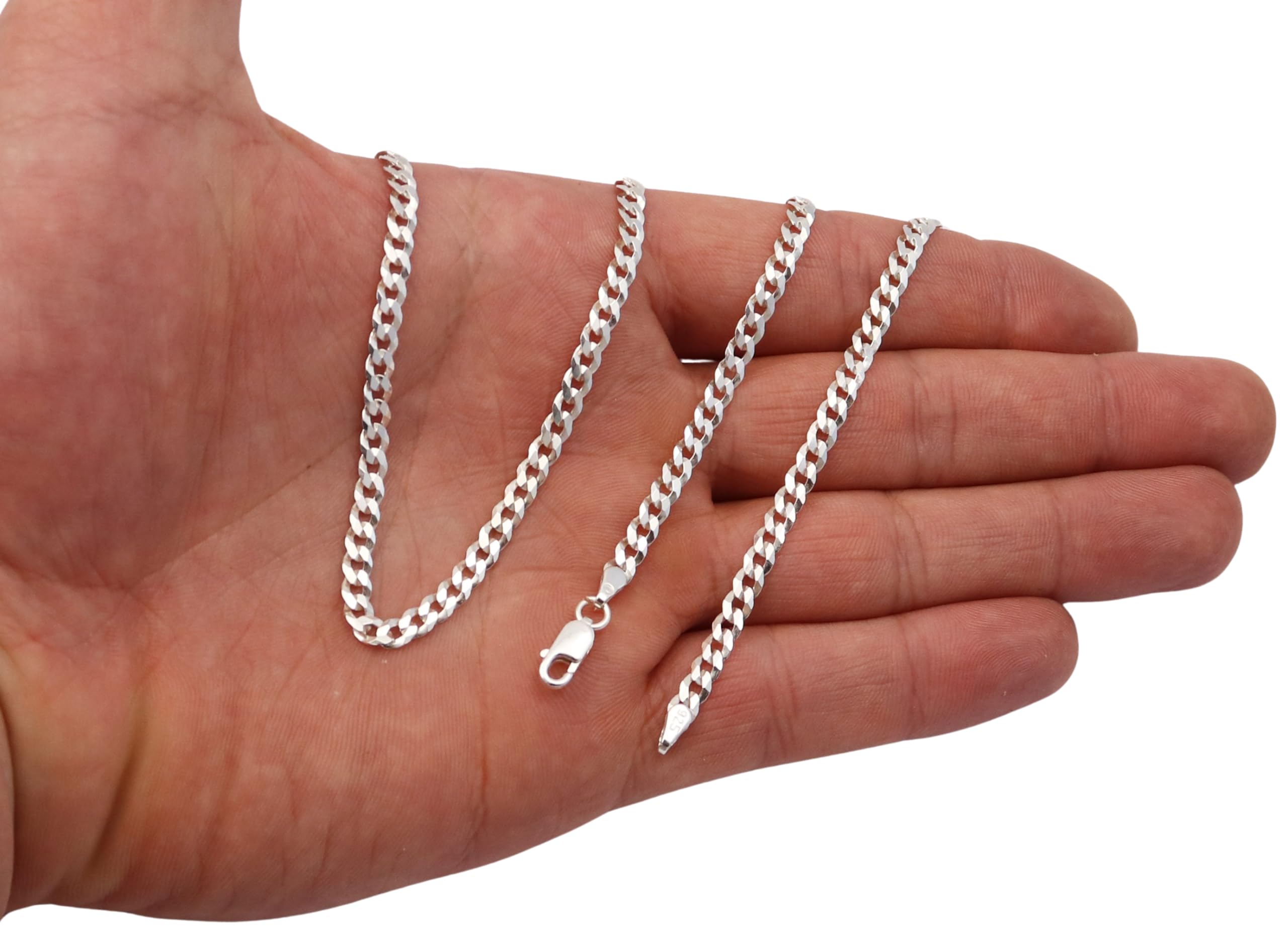 Cadenas para hombre, oro 925/585 de 14 quilates, cadena para hombre, cadena de eslabones para hombre, plata 925 con oro de 14 quilates, joyería para hombre, calidad italiana