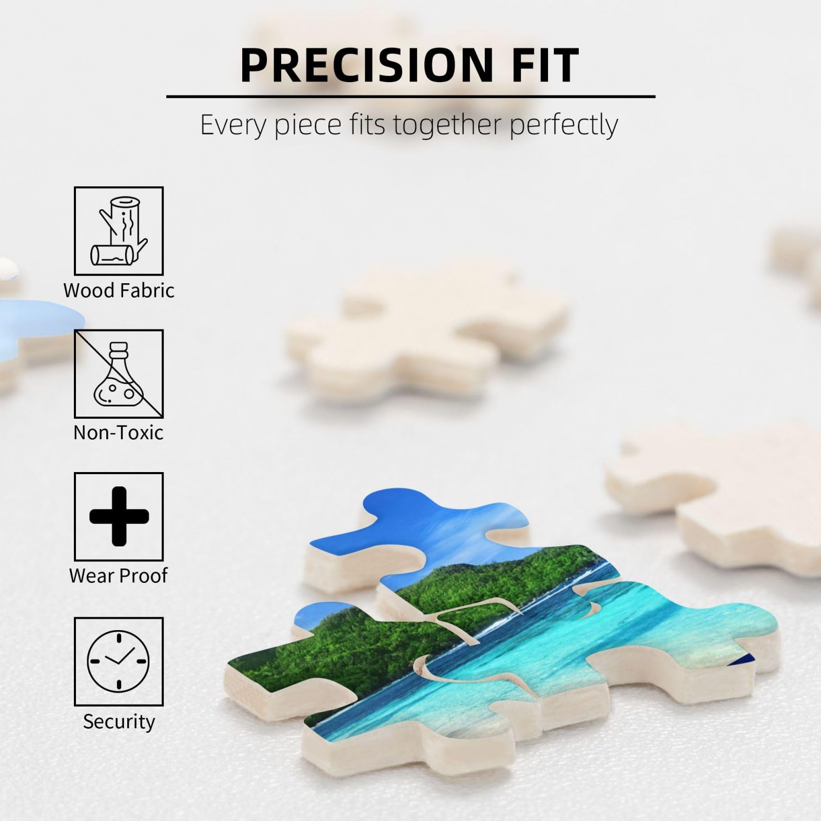 Paesaggio nordico con cielo hawaiano e oceano, puzzle da 1000 pezzi per adulti, puzzle impegnativi, puzzle a incastro