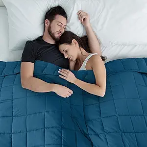 CYMULA Weighted Blanket for Adults (20lbs 80"x87" King Size) - Cooling Breathable Heavy Blankets for Summer Winter - Ultra Microfiber Soft Comfort Blanket with Glass Beads - Gifts for Men/Women