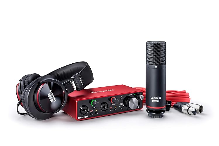 Focusrite Scarlett 2i2 Studio 3rd Gen USB Audio Interface Bundle for the Songwriter with Condenser Microphone and Headphones for Recording, Streaming and Podcasting - 2i2 Studio - 3rd Gen