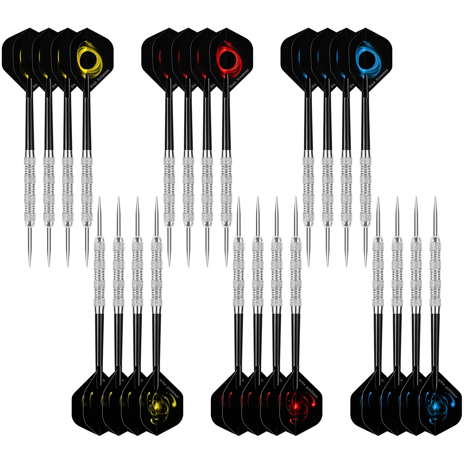 Accmor Metal Tip Darts, Steel Tip Darts, 14 Grams Professional Metal Darts, Darts Metal Tip Set, Metal Darts for Dartboard