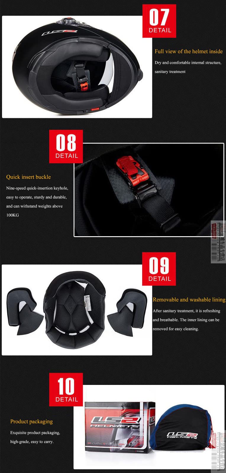 Kaski motocyklowe męskie czerwone Kaski motocyklowe damskie Kaski motocyklowe Flip-Up Kask modułowy motocykl Kaski Crash dla motocykli Motocross,Red black-3XL（61-62cm）