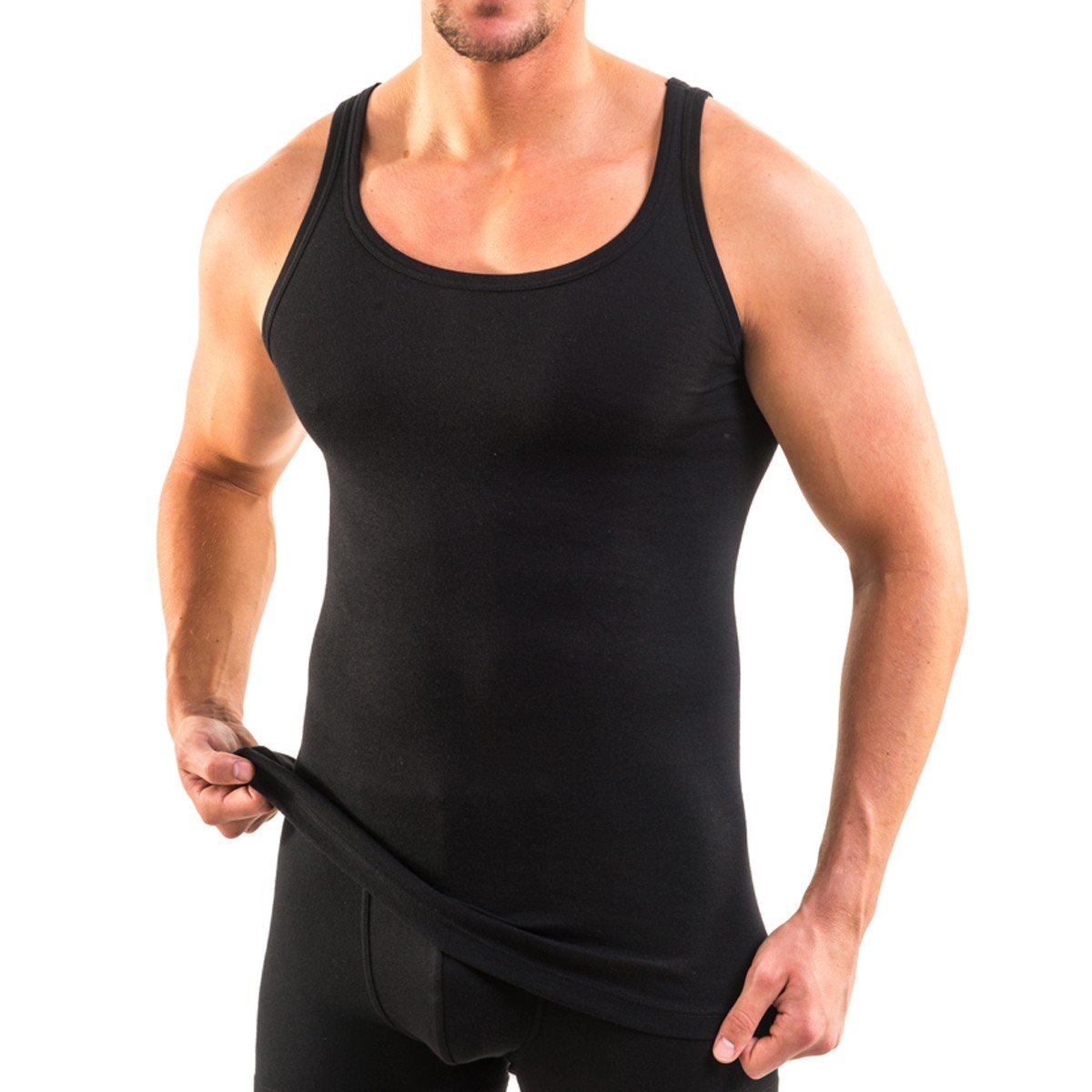 HERMKO 3000 Camiseta de Tirantes de Hombre (más Colores) de algodón orgánico