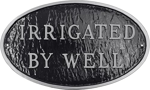 Miniatura 9 de Montague Metal Products - Placa de metal fundido irrigado por Well Oval Statement - Letrero de pared o césped - Señalización para el hogar o negocio