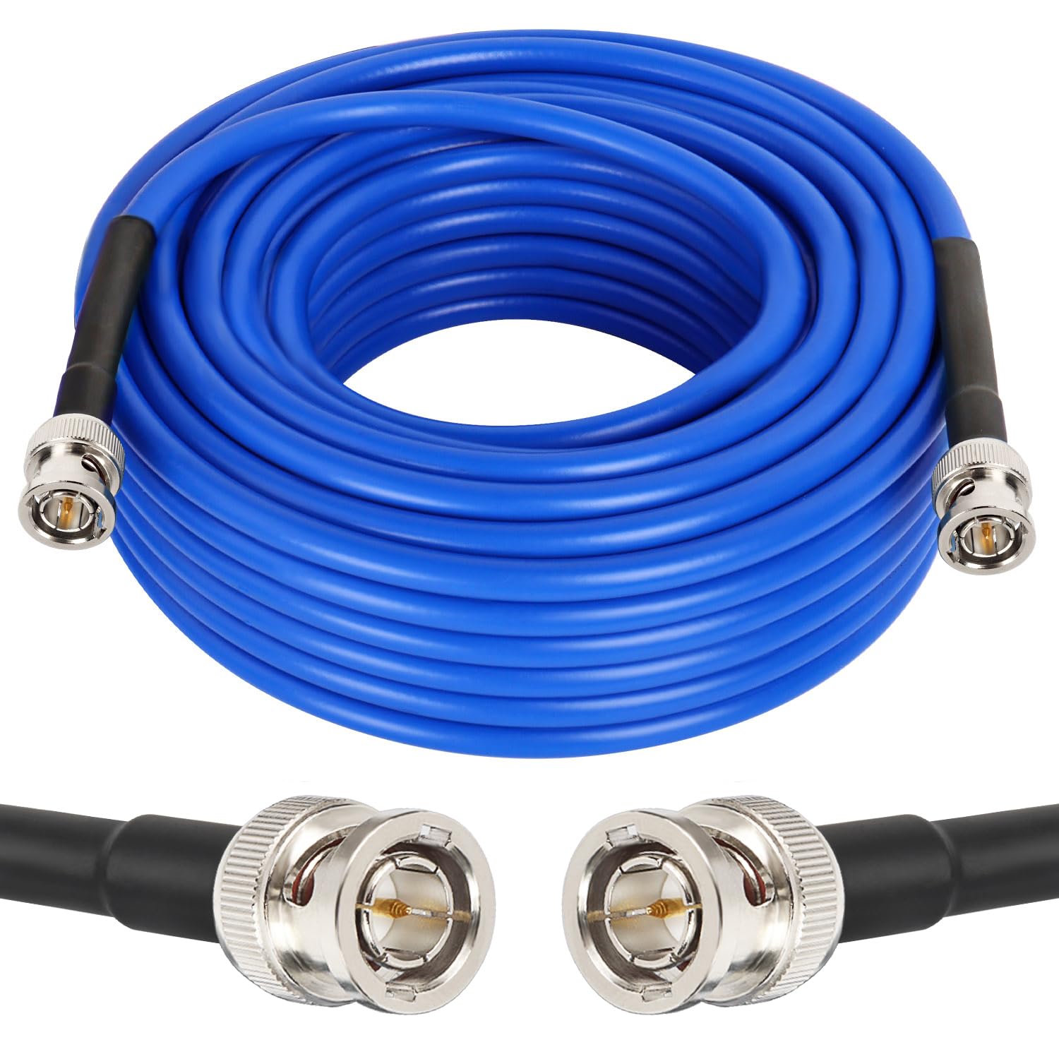 XRDS -RF 12G SDI Cable 50FT, SDI Video Cables 3G/6G/12G 75ohm BNC Male Cable Supports HD-SDI/3G/6G-SDI/4K/8K for Video Security Camera Converter