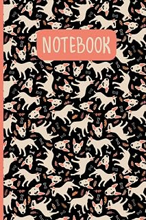 Cute Bull Terrier Dog Pattern: Lined Journal Notebook Bull Terrier Gifts for English Bull Terrier lovers | 6" X 9" | 110 Blank Lined