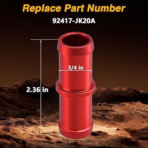 Miniatura 3 de FUSCH Conector Adaptador de Manguera de Calentador de Aluminio Mejorado Compatible con NISSAN 370Z Infiniti G35 G37 QX50 Q60 Q70 M35 M37