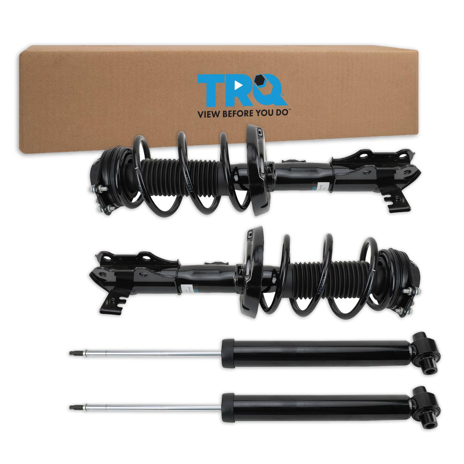 TRQ Front and Rear Complete Strut Assembly &amp; Shock Absorber Kit Complete Strut &amp; Coil Spring Assembly Compatible with 2018-2022 Chevrolet Equinox 2018-2021 GMC Terrain