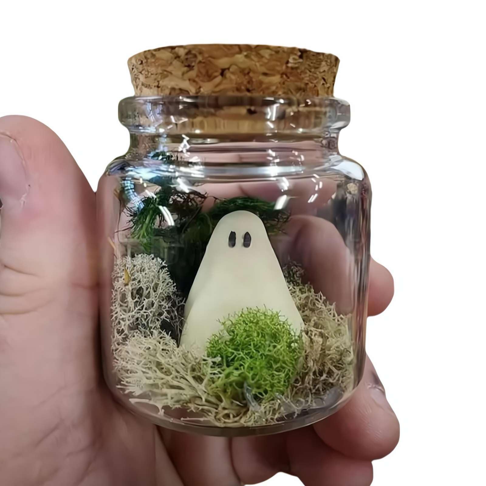 50 Leuchtende Mini-Geister Für Halloween-Deko - Kunstharz-Figuren Für Vasen & Deko