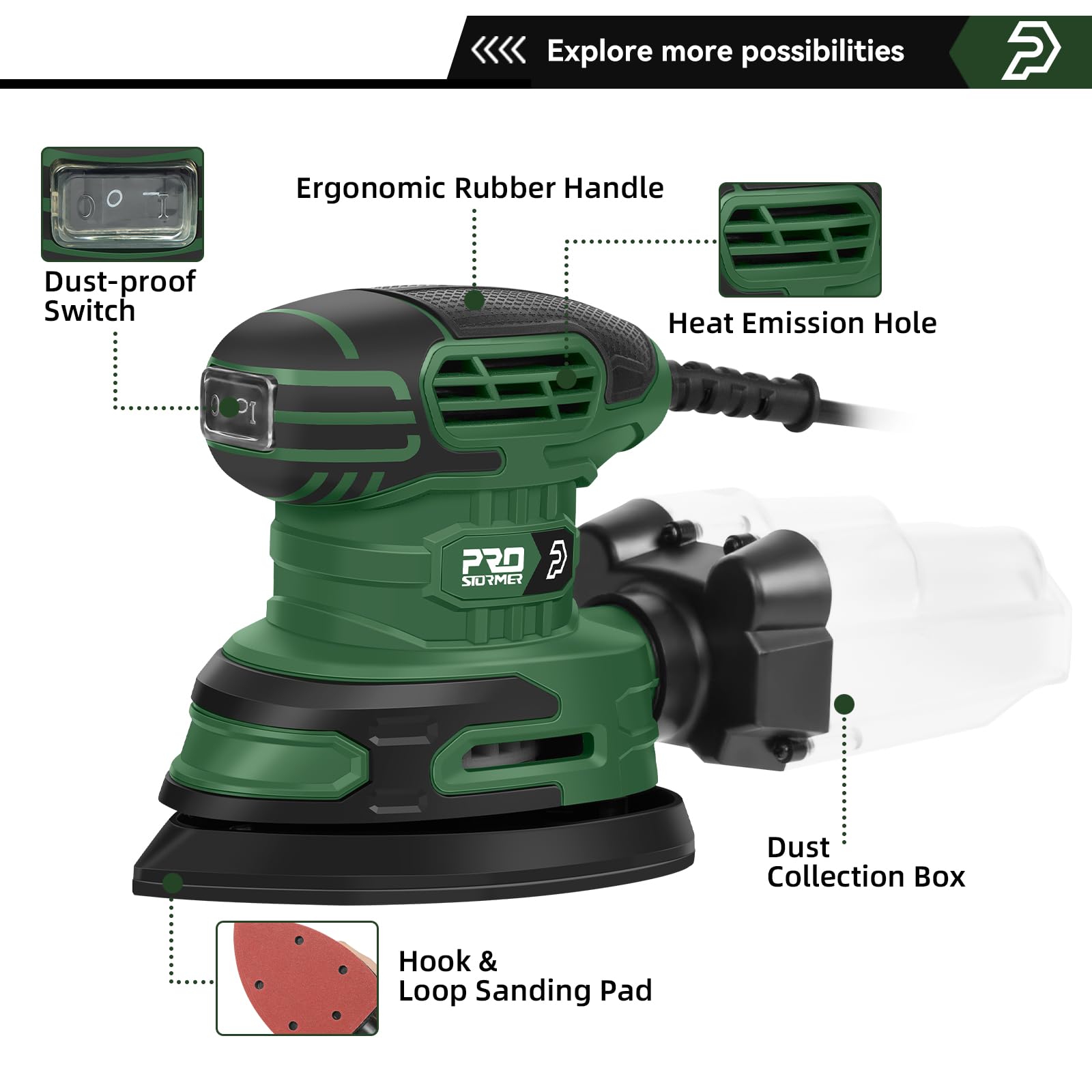 Prostormer Detail Sander - 13000RPM Mouse Sander -3 Prostormer Detail Sander - 13000RPM Mouse Sander -3