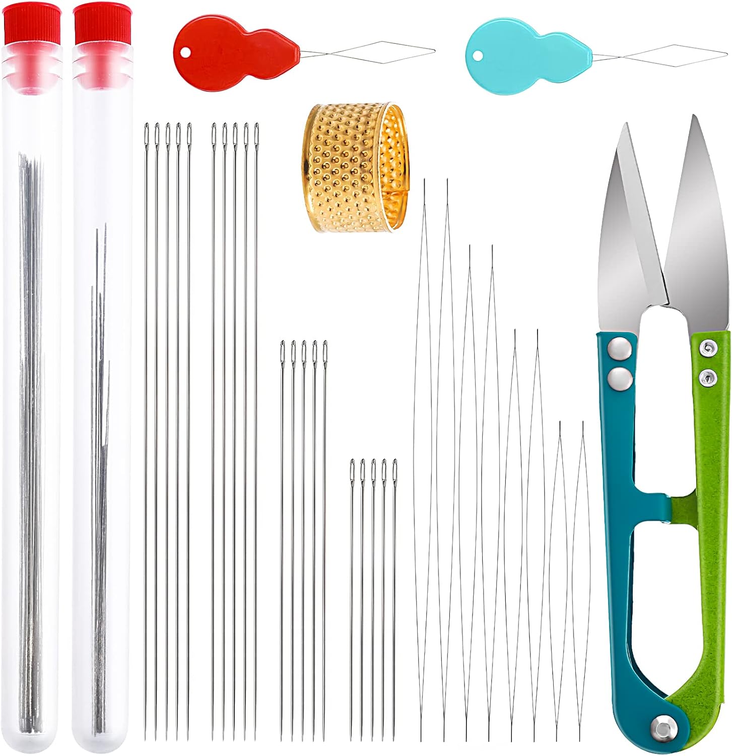 Yolev 28 Pcs Beading Needles Set, Seed Beads Needles Beading Embroidery