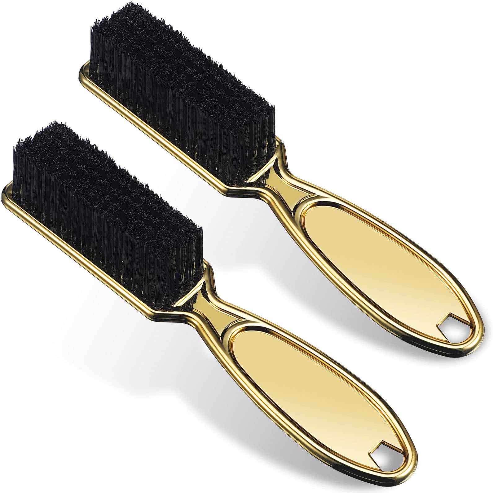 Patelai 2 Pieces Barber Blade Cleaning Brush Hair Clipper Brush Nail Brush Tool for Cleaning Clipper (Gold)