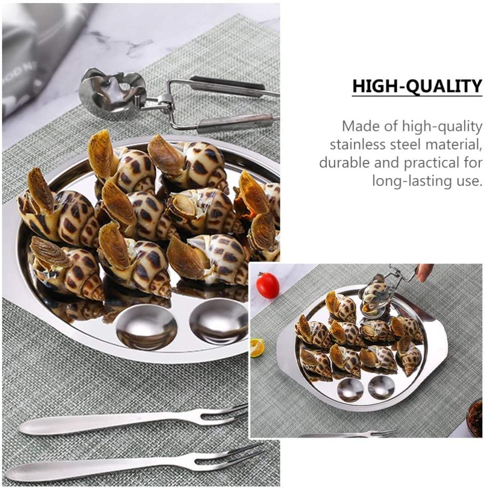 4 Pezzi Piatti Per Lumache In Acciaio Inox Da 12 Fori | Per Ostriche E Crostacei - Foto 13