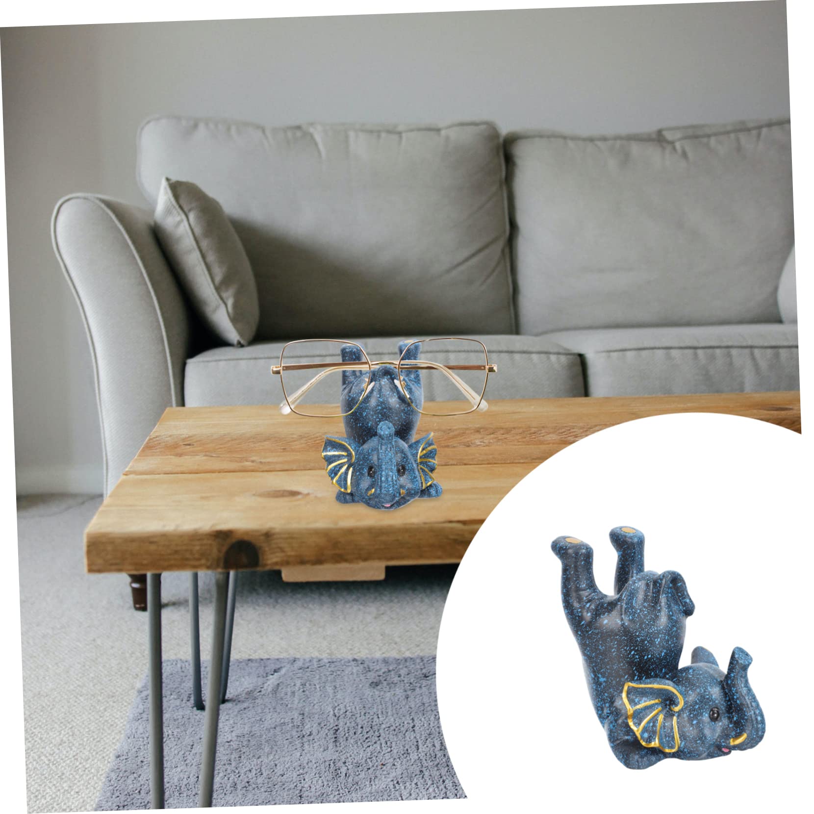 ERINGOGO Chic Elephant Glasses Frame Desktop Sunglass Holder Animal Eyeglasses Stand for Home Office Random