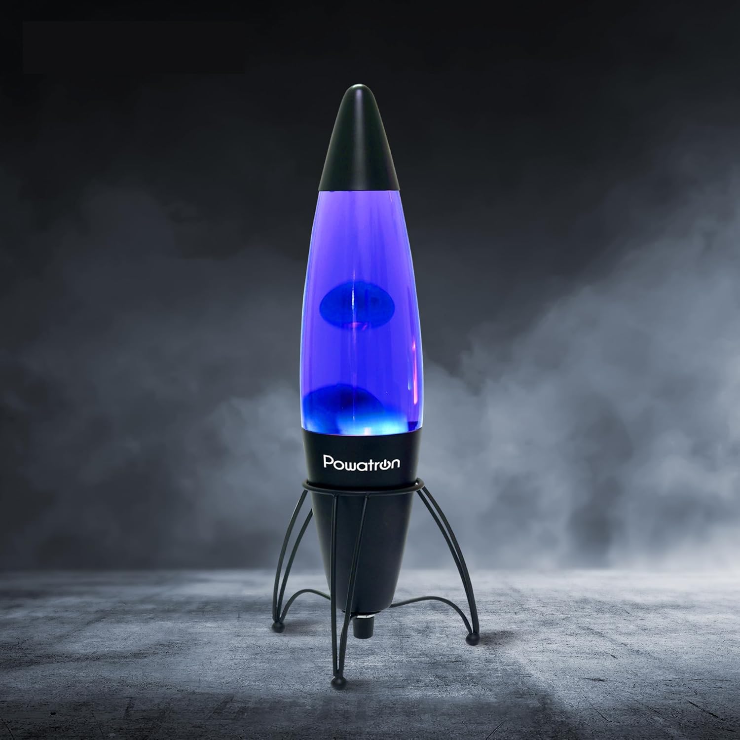 Powatron 16 Inch Retro Rocket Lava Lamp Relaxing Mood Lifting Decorating Nostalgic Soothing