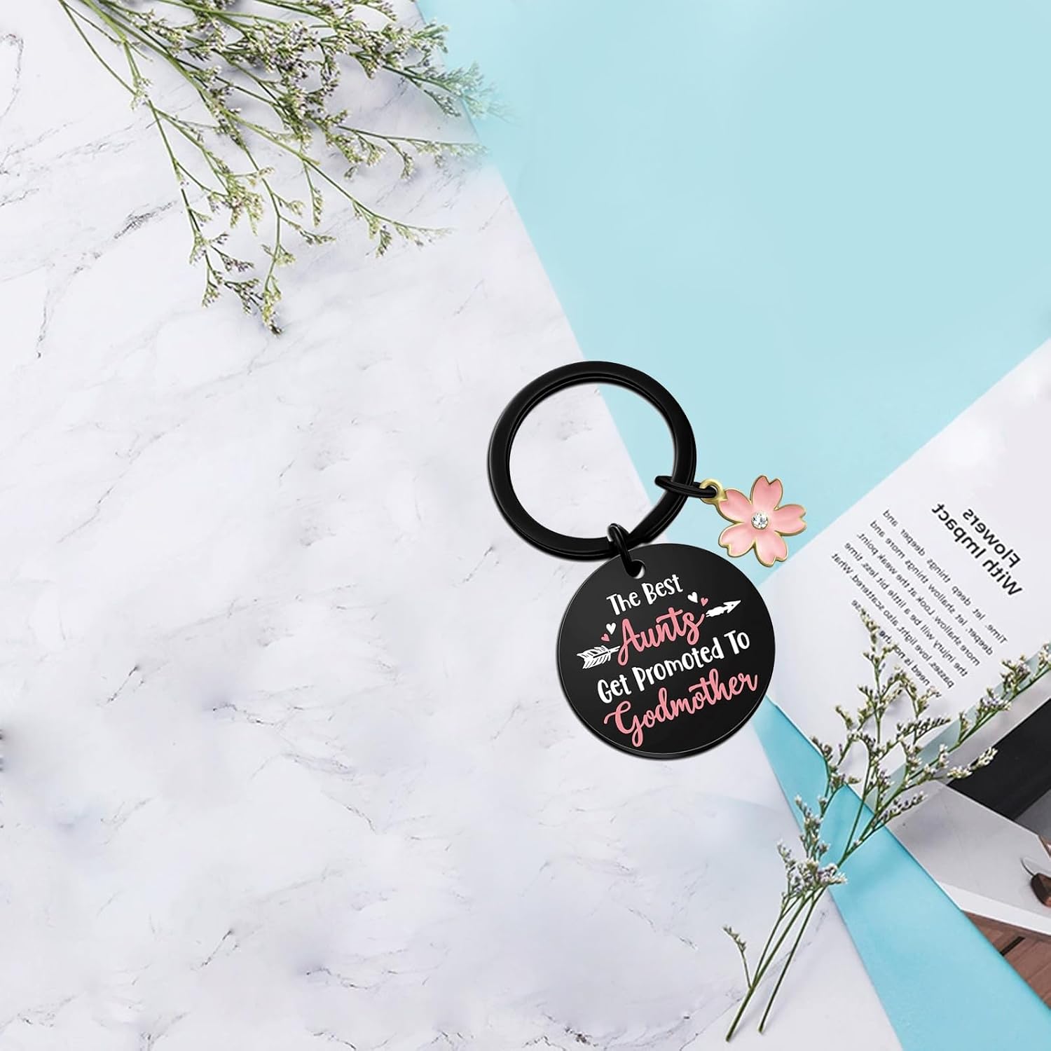 Godmother Proposal Gift Keychain,Godparents Proposal Gifts for Women Aunts God Mom,Will You Be My Godmother,Christian Baptism Keychain Gift for Birthday Mother's Day Christmas Easter Valentines Day - Image 7