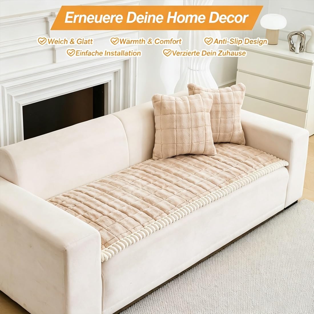 Sofa Guard - Soft in Aktion, rutschfest hundedecke, Tierliebling Sofa Guard, Kratzfes Wasserabweisend für Haustiere, Kinder, Hunde und Katzen(Dunkelgrau,70 x 210cm)