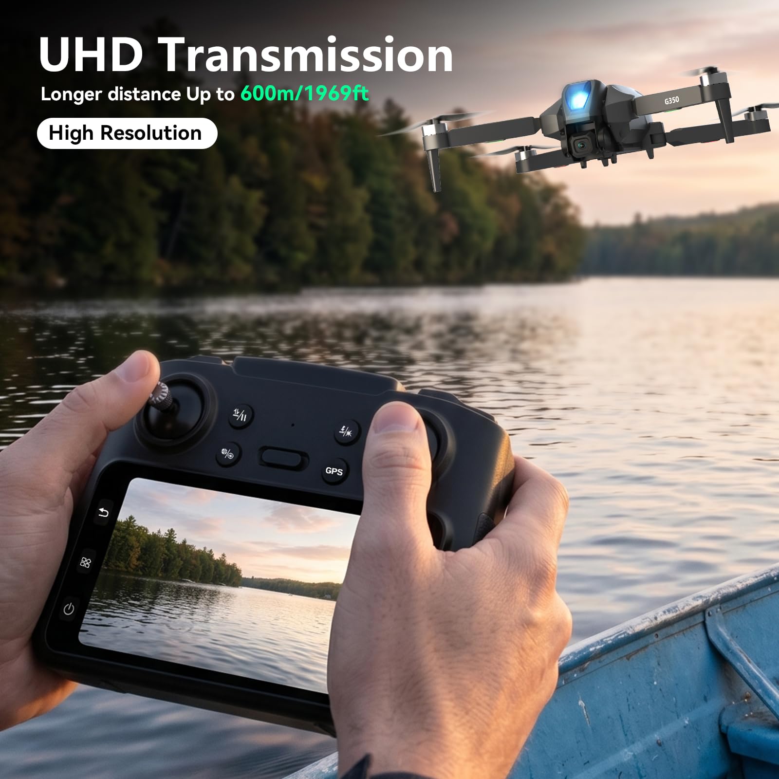 Drone GPS con Telecomando, Droni con telecomando dotato di schermo da 4,5″