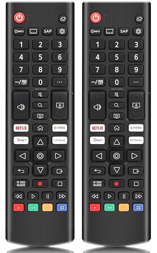 (2-Pack) for LG Smart TV Remote Control Replacement, for All LG Smart TVs | 4 Shortcuts, AKB76040302