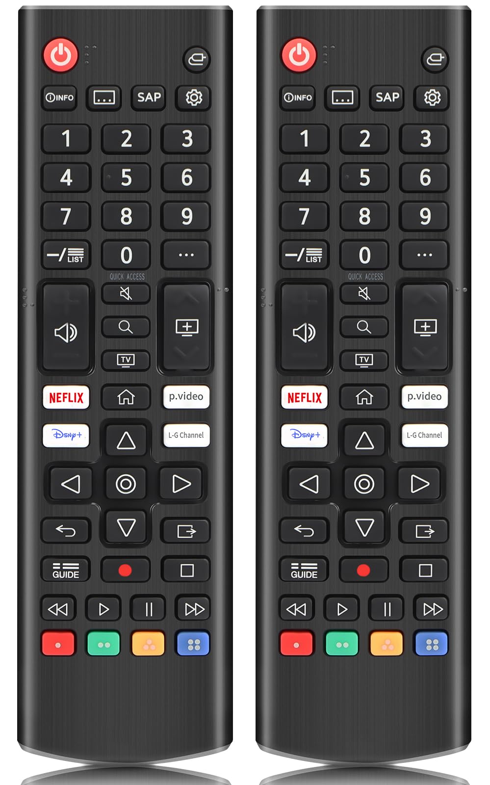 (2-Pack) for LG Smart TV Remote Control Replacement, Compatible with All LG LED/LCD/OLED//QNED/UHD Smart TVs (AKB76040302)