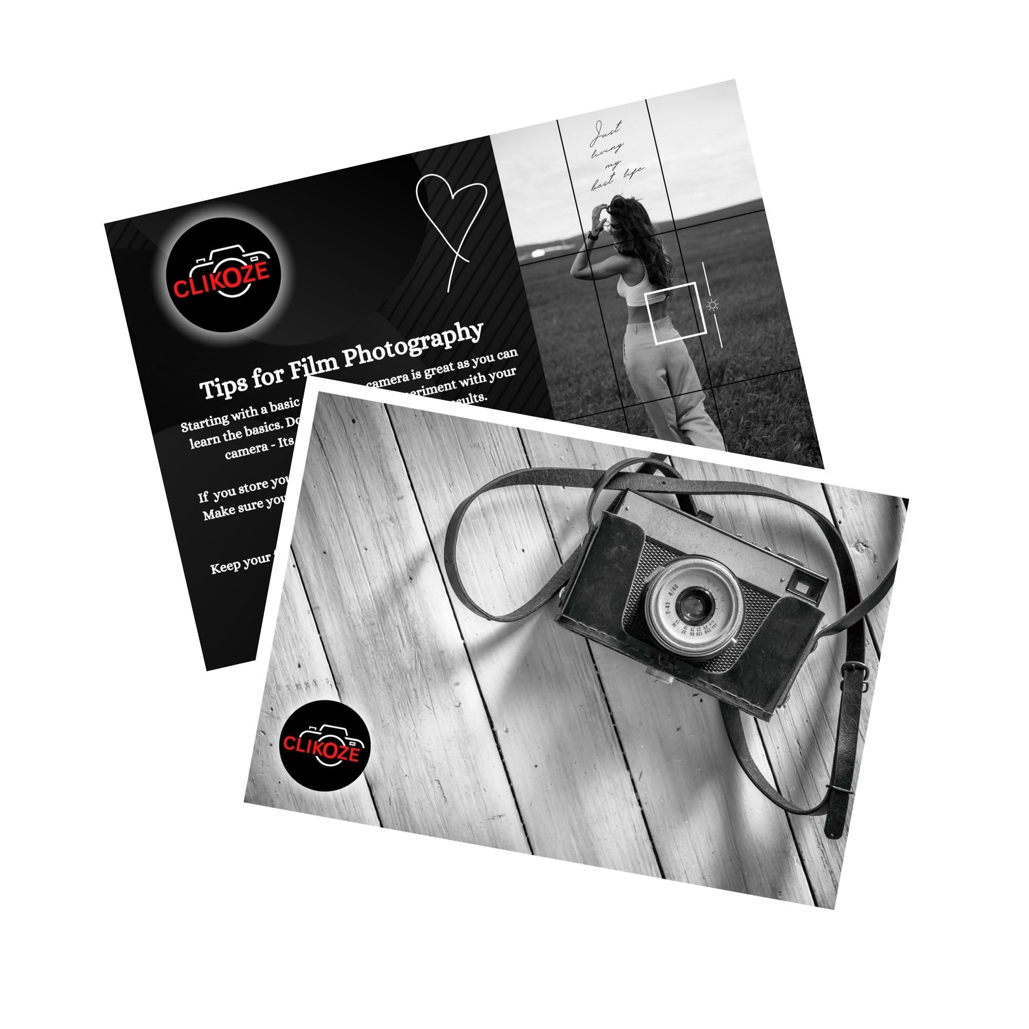 Clikoze Reusable Film Camera Bundle Includes Kodak Portra 400 35mm 5