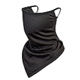 Balaclava Neck Gaiter with Ear Loops Scarf Bandana UV Sun Protection Outdoors Face Mask Cover for Women Men