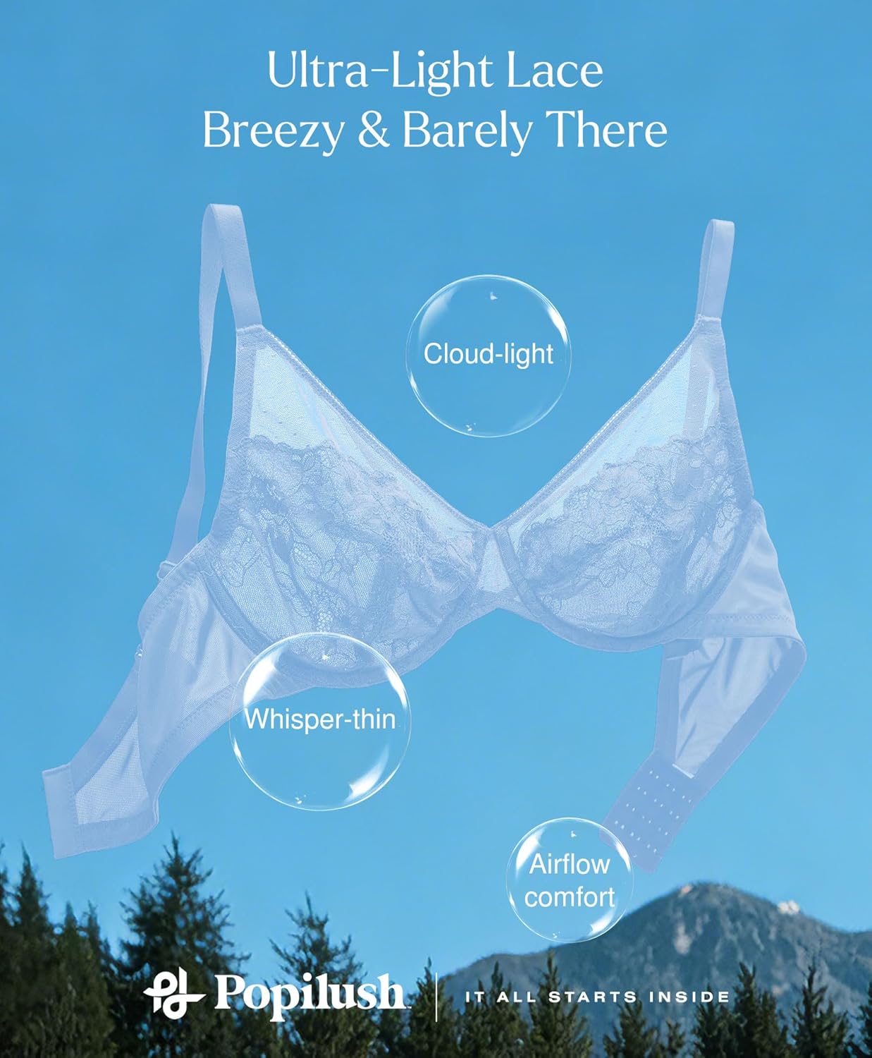 Popilush Minimizer Bras for Women Plus Size Full Coverage Lace Underwire Support Push Up Bra for Heavy Breast Everyday Wear - Image 5