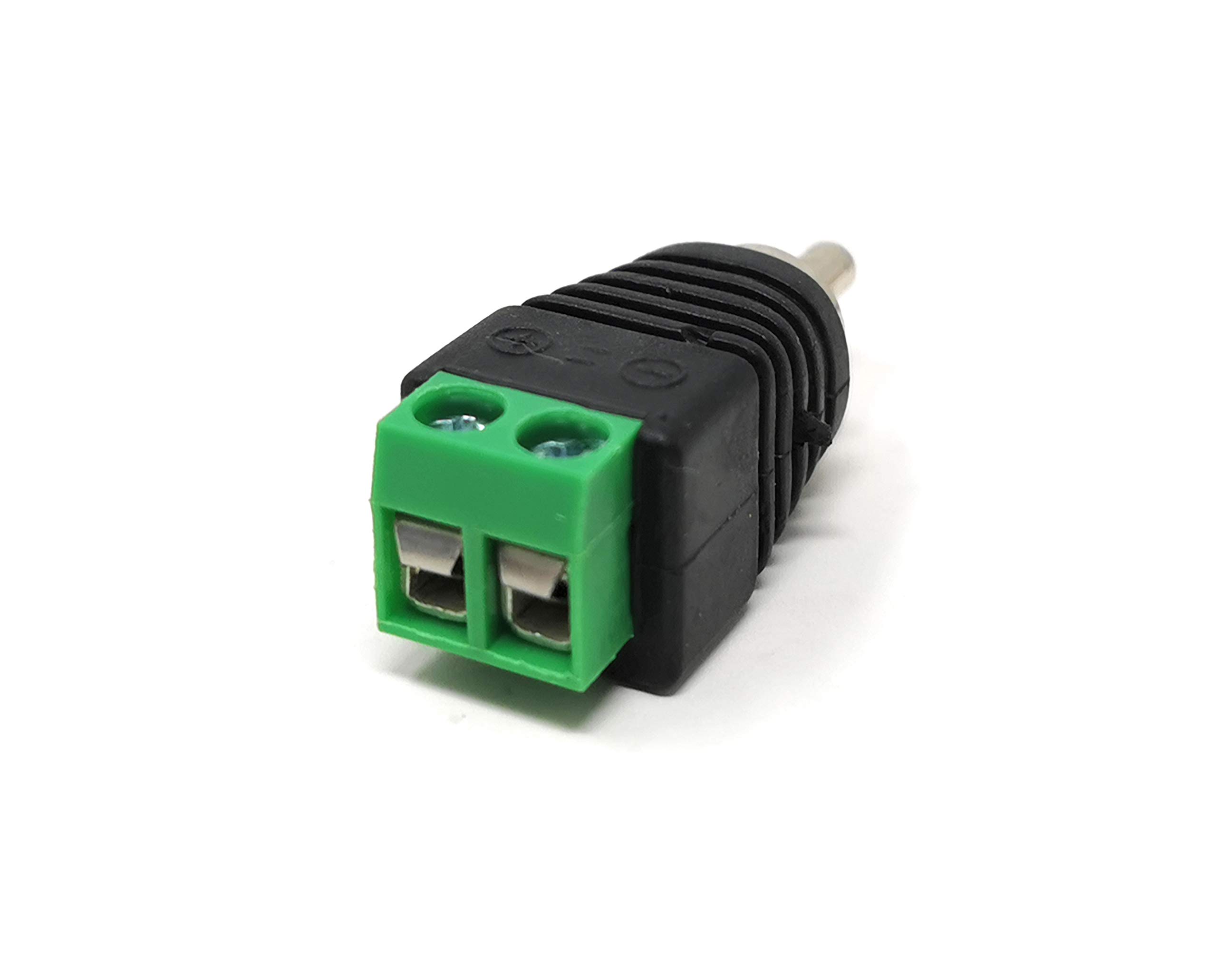 Ytian 4-Pack Haut-Parleur Phono RCA Mâle Vers 2 Bornes à Bande Audio Vidéo Ressort Appuyez Sur Type Balum Connecteur Adaptateur Pour Multimédia Et CCTV