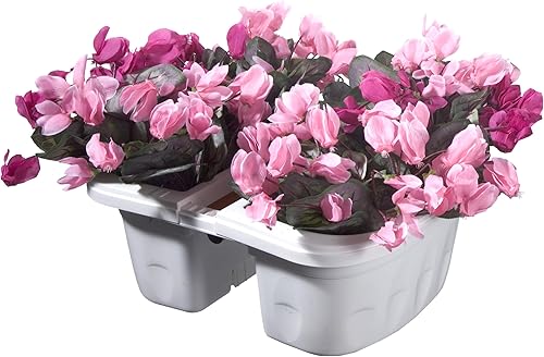 Miniatura 7 de Apollo Exports International AP-302322 - Maceta ajustable de doble cara de 16 pulgadas, paquete de 2, color blanco