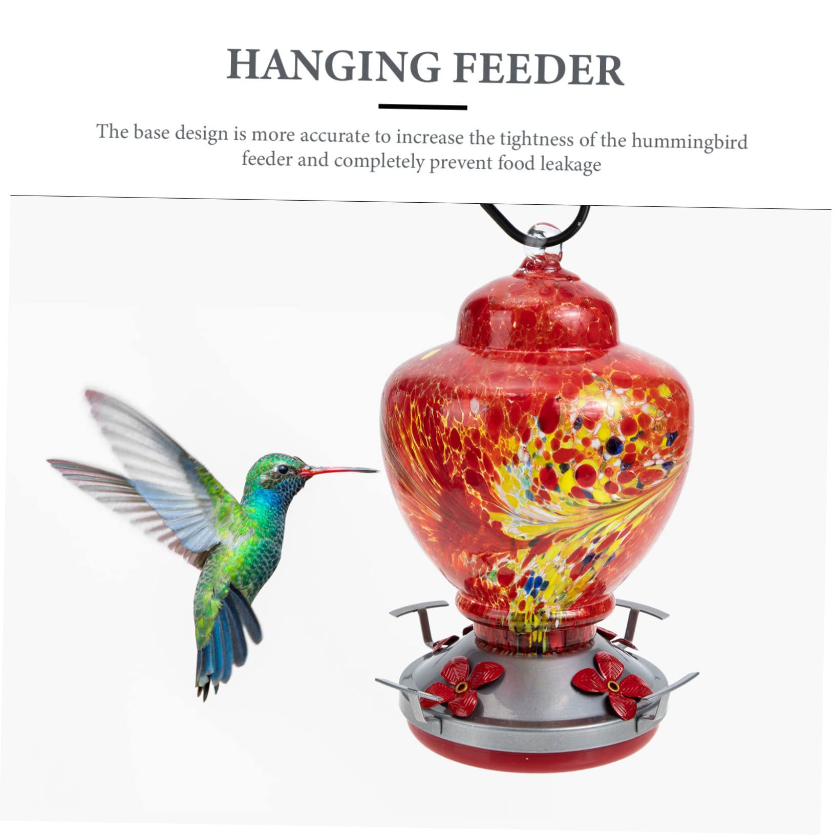 Toddmomy Mangeoire à Oiseaux pour Jardin Nourrisseur pour Colibris Et Oiseaux Accessoire Décoratif pour Balcon Et Espace Extérieur