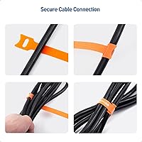 Vista 4 de Cable Matters - Paquete de 100 bridas reutilizables con cierre de contacto de velcro para organizar cables, multicolores, resistentes a 42 lbs