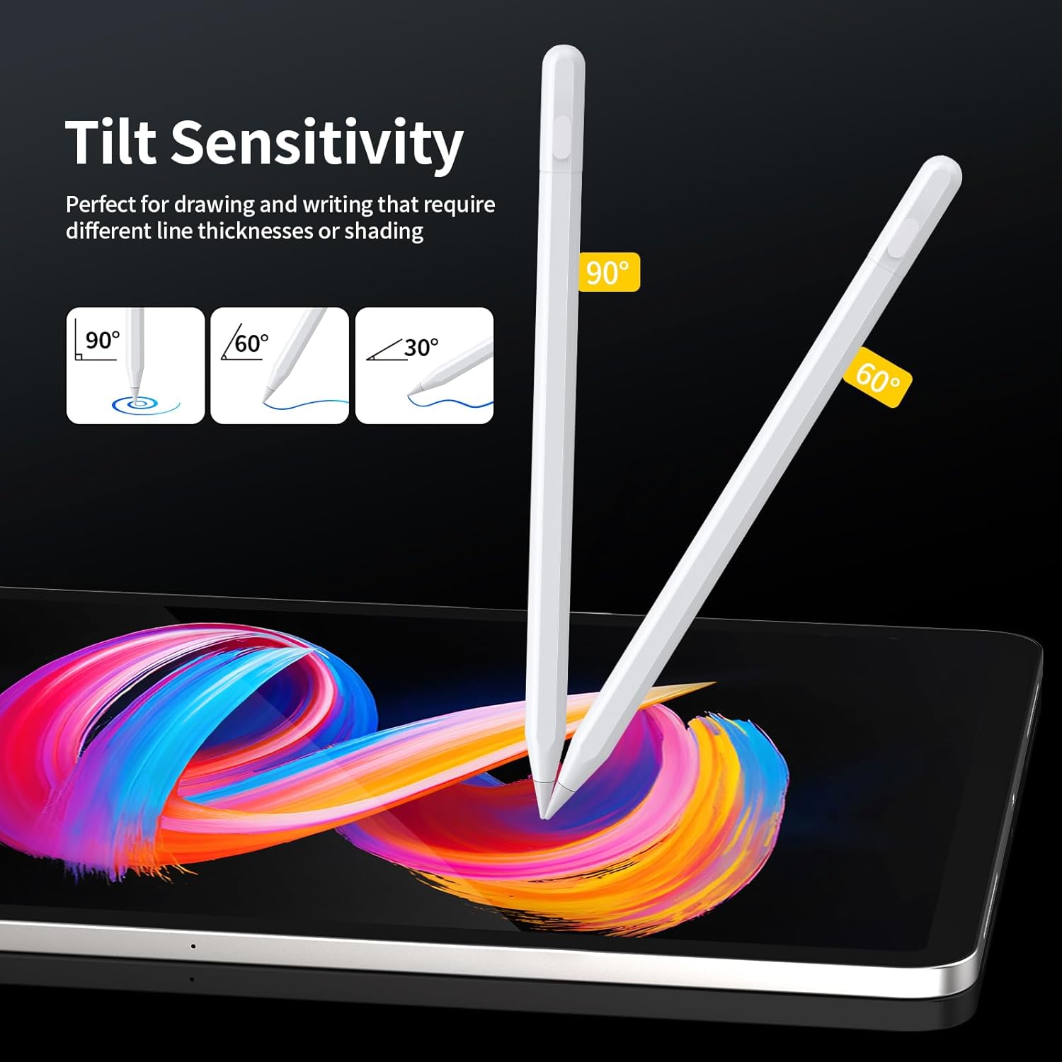 Findmy Stylus Pen for Apple iPad Pencil, USB-C Fast Charge for iPad Pen with Shortcuts/Tilt Sensitivity, Work 2018-2025 iPad 6/7/8/9/10/A16 & Air 3/4/5/M2, Mini 5/6/7 & Pro 11"/12.9"/M4, White - Image 9