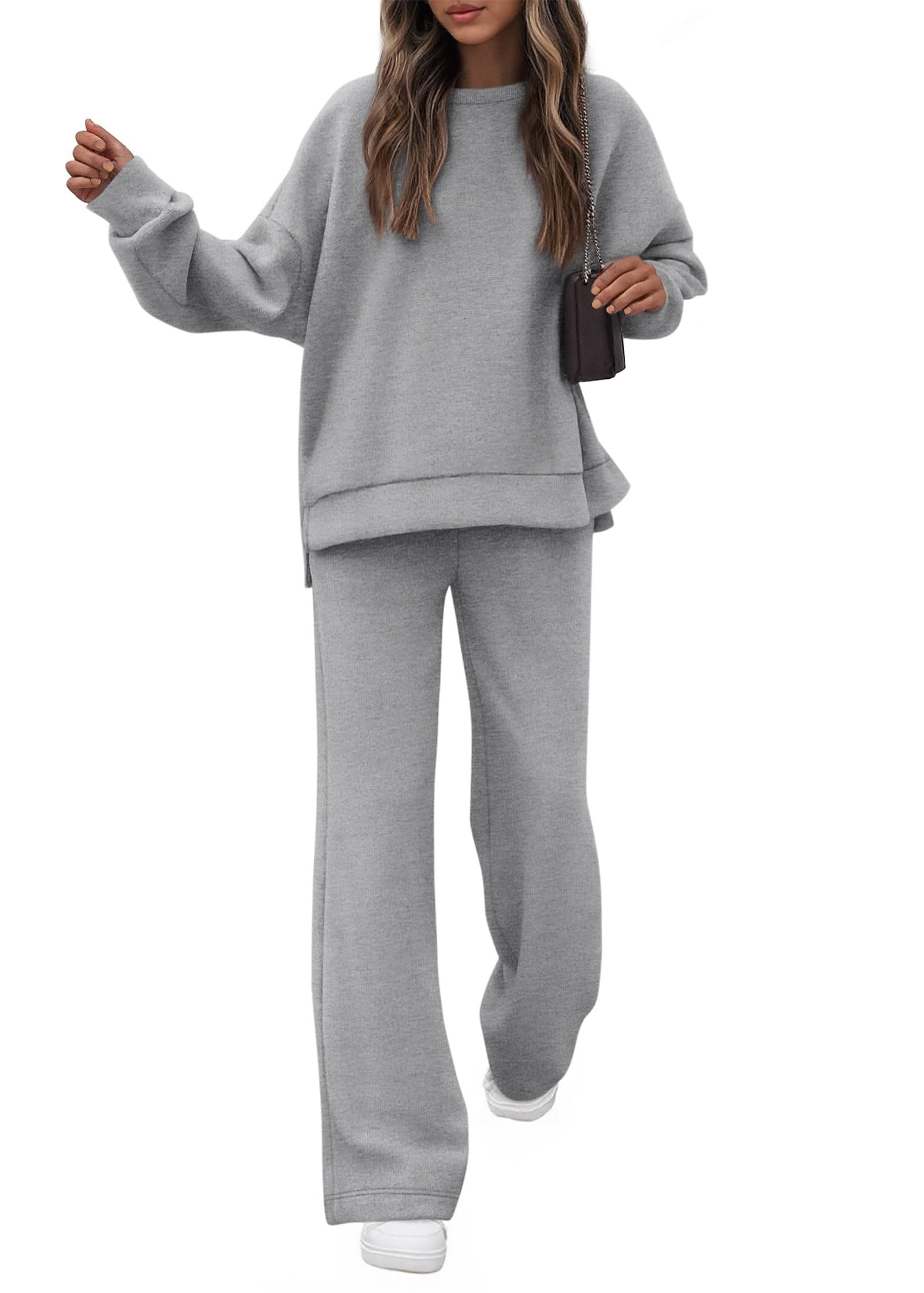 KIRUNDO Matching Sets Women Clothing Sweatsuits 2 Piece Outfit Sweat Set 2026 Spring Lounge Sets Airport Travel Tracksuit