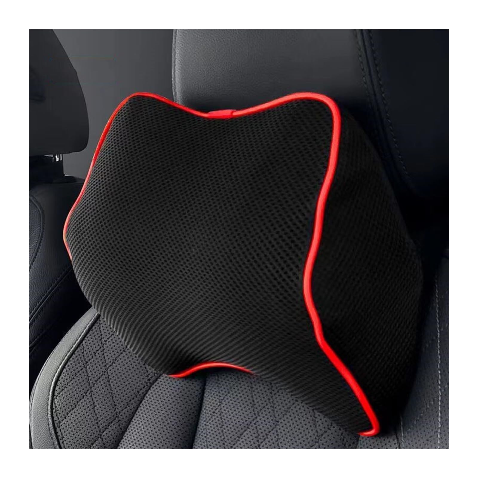 ATUMY Car Seat Pillow Car Headrest Neck Pillow Car Neck Cushion Memory Foam Breathable Head Support Neck Rest Protector Car Headrest(Black)