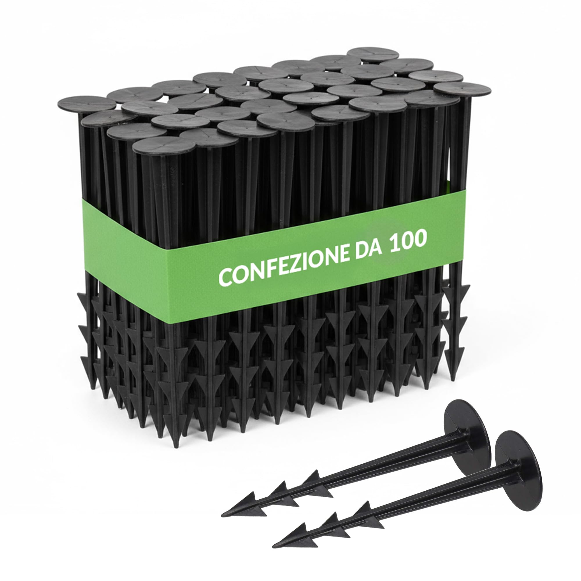 GARDENIX 100 pezzi TerraPEG, ancoraggio da per giardino per tessuto, Extra Forte
