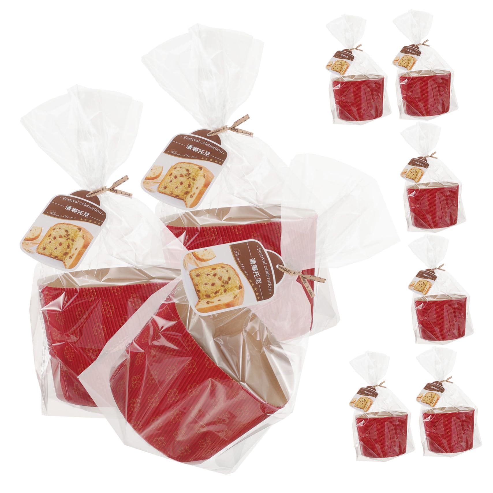 PRETYZOOM 2 Juegos Copas De Pastel Corrugado Vasos De Papel Para Magdalenas Taza De La Magdalena Tazones De Postre De Papel Recipientes Para Tazas De Postre Minivasos De Acanalado Rojo
