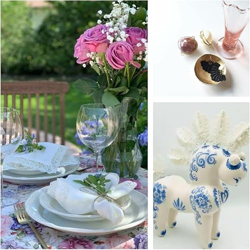 Miniatura 6 de Cinta de encaje de Venecia de 4.6 yardas para coser ropa, decoración de fiesta en casa