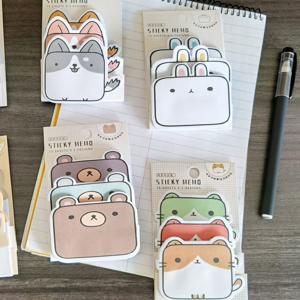 Amazon.co.jp: かわいい 付箋 強粘着 可愛い 付箋紙 ノートメモ用紙