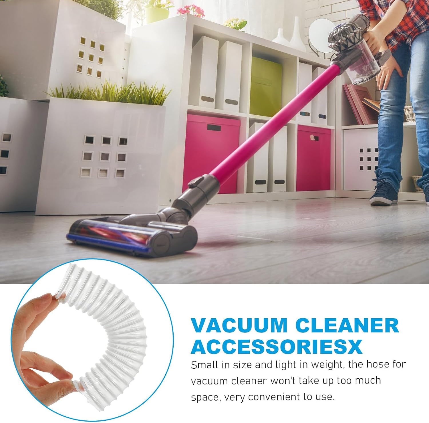 Replacement Vacuum Cleaner Hose Flexible PVC Tube Compatible with Shark Industrial and Car Wash Use Lightweight Extension