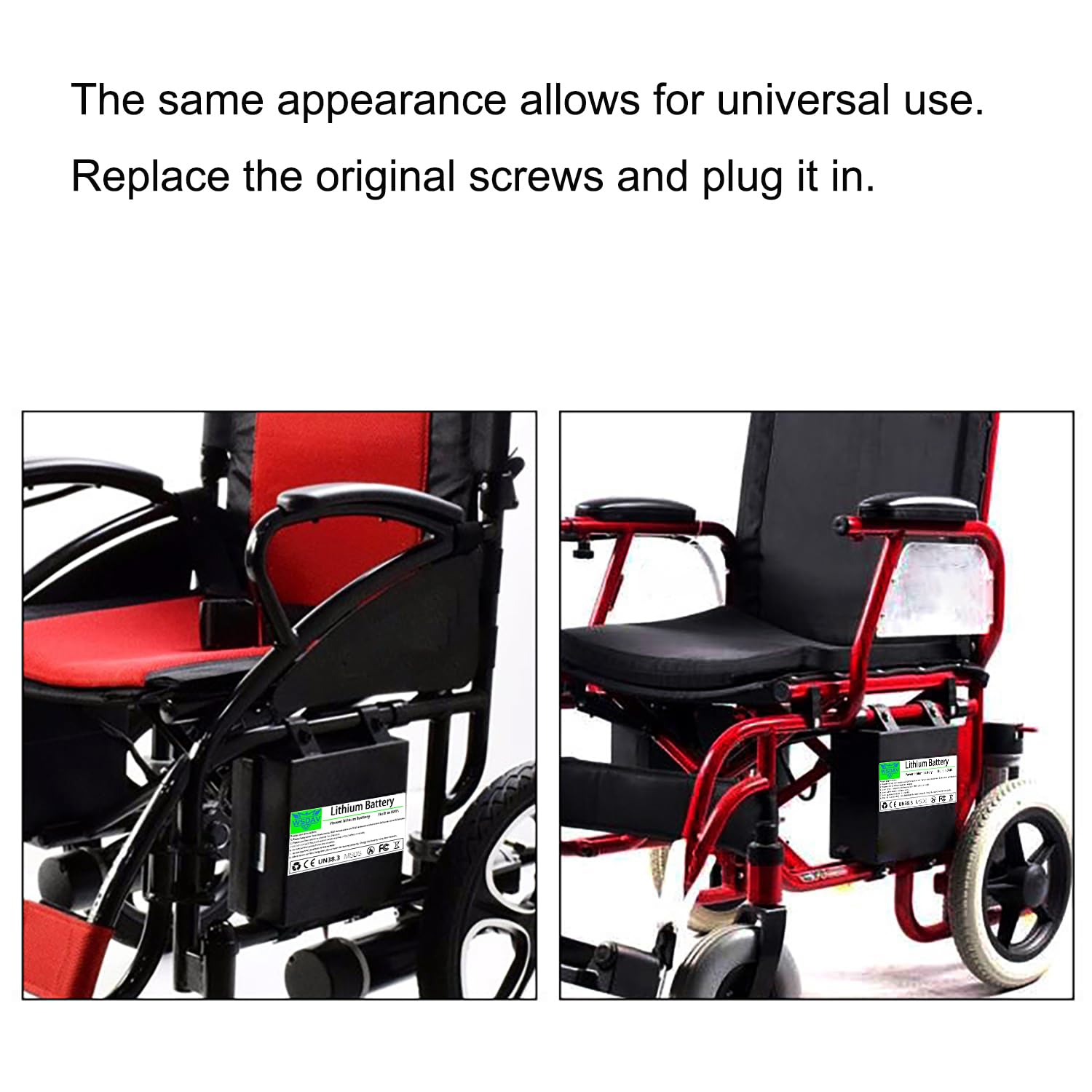 Batterie au Lithium 24 V pour Fauteuil Roulant Pliable